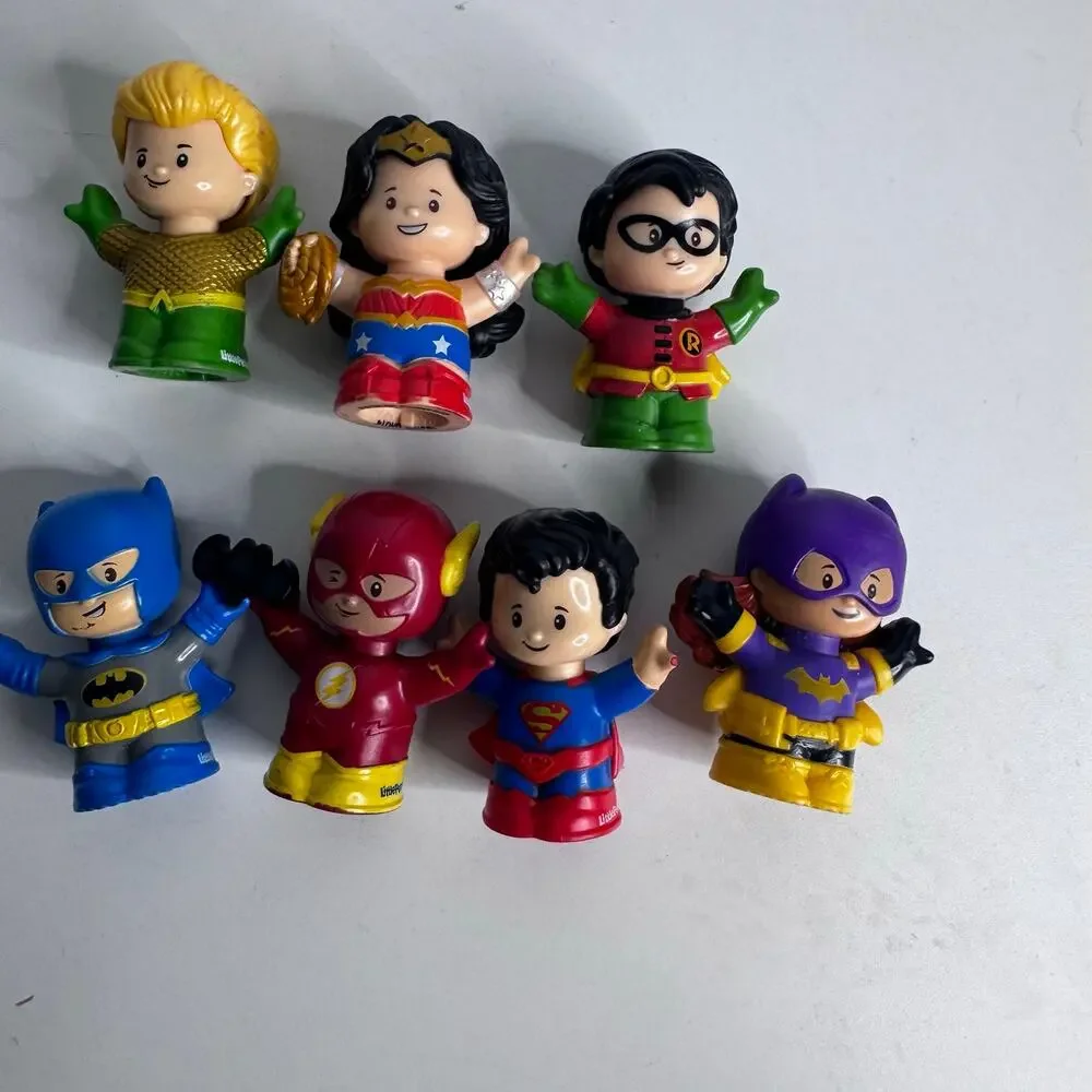 Fisher Price Little People DC Super Hero Friends Figures Comic Book Heroes Set